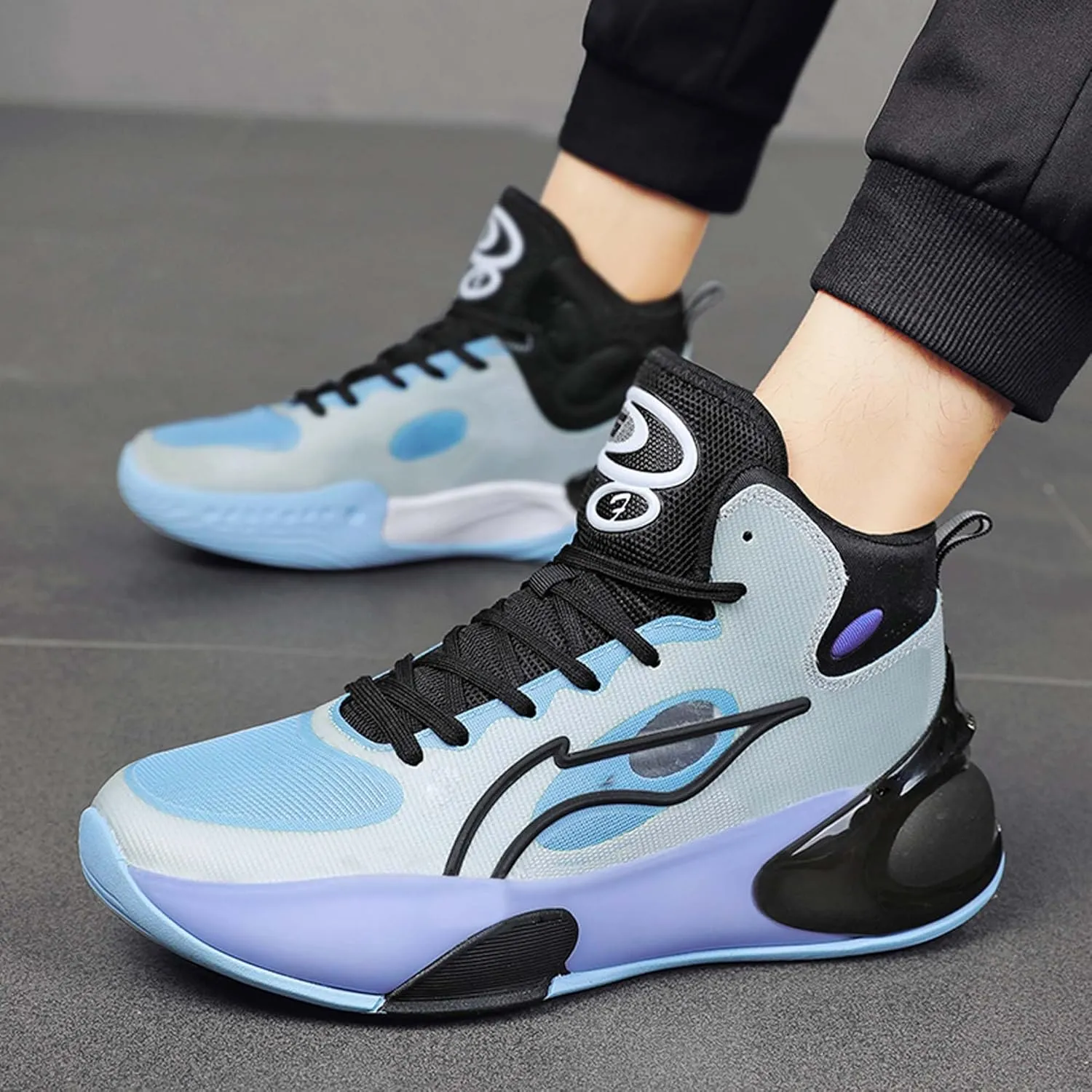 Men's High Top Basketball Shoes Arch Support Teenager Fashion Sneakers Shoes Women's High Top Sports Tennis Walking Fitness Shoes Indoor or Outdoor Basketball Sneakers Shoes