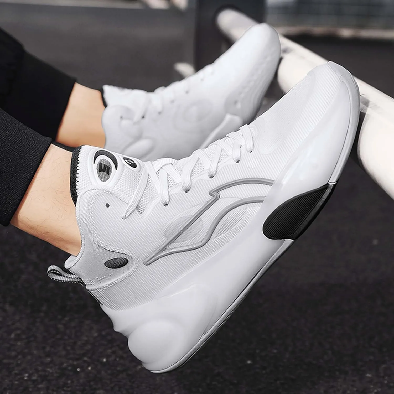 Men's High Top Basketball Shoes Arch Support Teenager Fashion Sneakers Shoes Women's High Top Sports Tennis Walking Fitness Shoes Indoor or Outdoor Basketball Sneakers Shoes