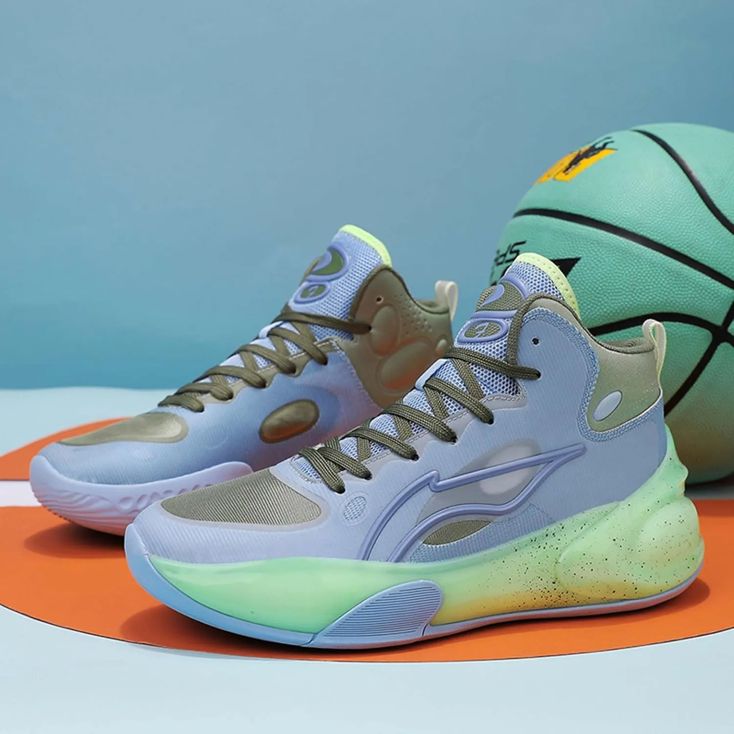 Men's High Top Basketball Shoes Arch Support Teenager Fashion Sneakers Shoes Women's High Top Sports Tennis Walking Fitness Shoes Indoor or Outdoor Basketball Sneakers Shoes