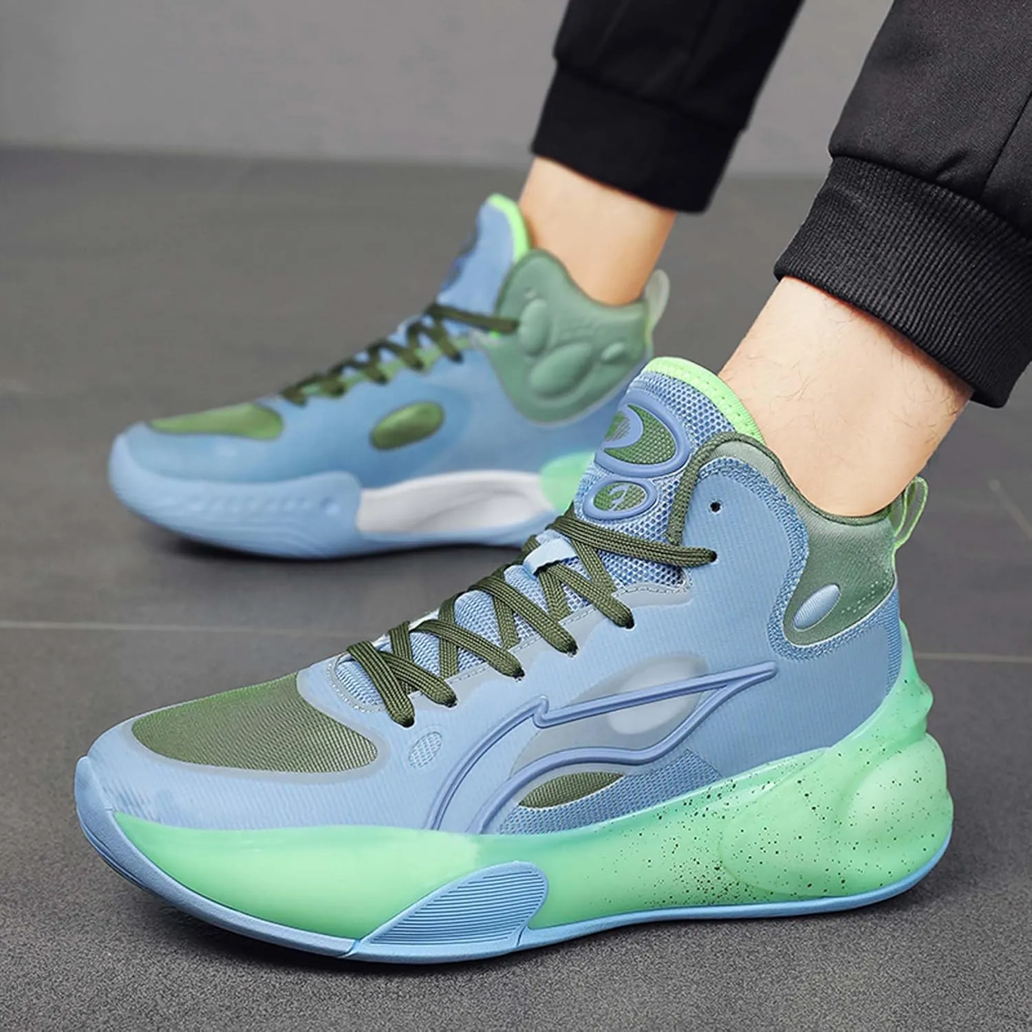 Men's High Top Basketball Shoes Arch Support Teenager Fashion Sneakers Shoes Women's High Top Sports Tennis Walking Fitness Shoes Indoor or Outdoor Basketball Sneakers Shoes