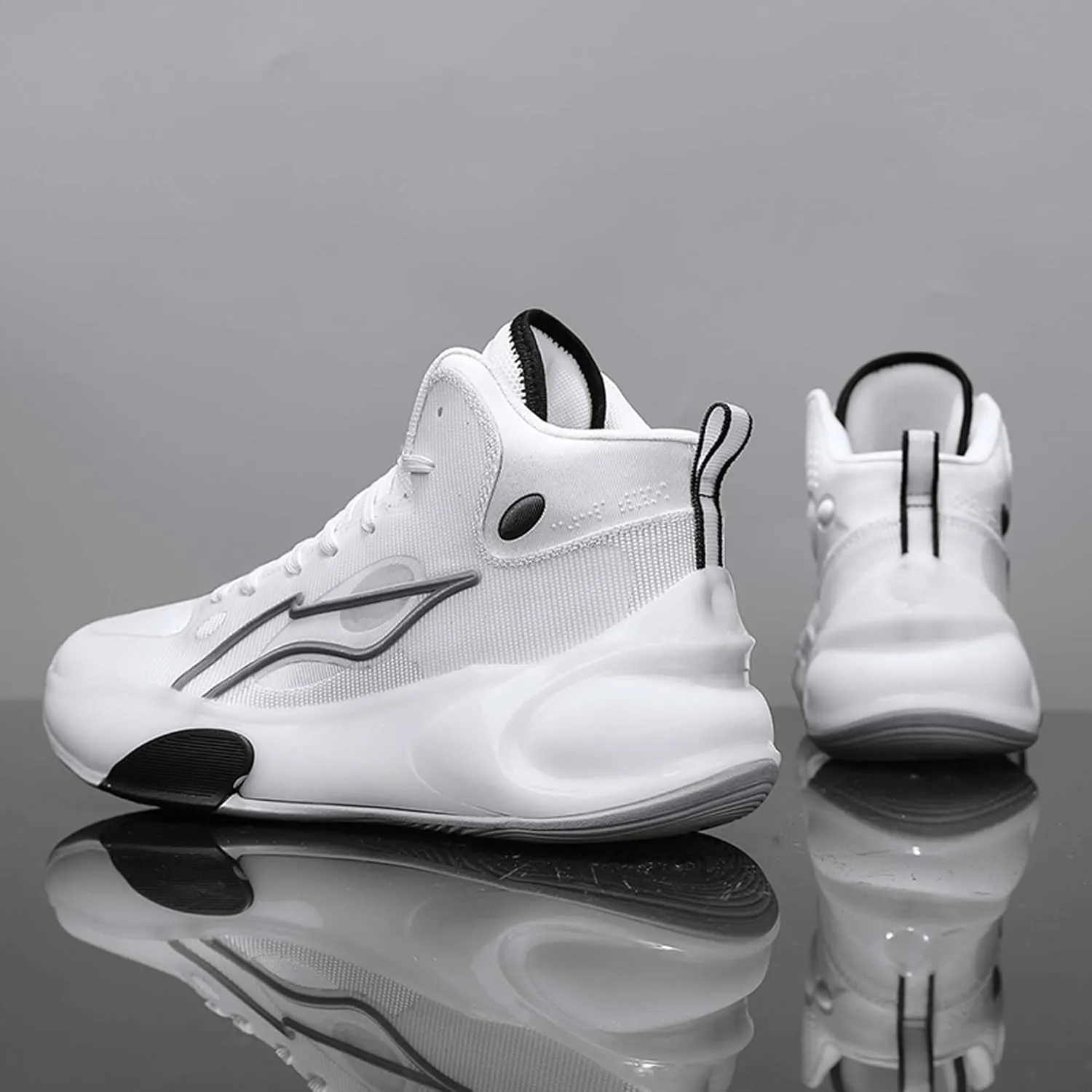Men's High Top Basketball Shoes Arch Support Teenager Fashion Sneakers Shoes Women's High Top Sports Tennis Walking Fitness Shoes Indoor or Outdoor Basketball Sneakers Shoes
