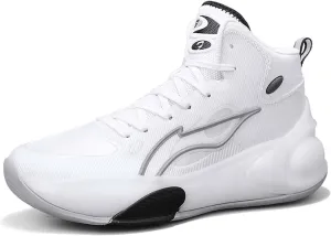 Men's High Top Basketball Shoes Arch Support Teenager Fashion Sneakers Shoes Women's High Top Sports Tennis Walking Fitness Shoes Indoor or Outdoor Basketball Sneakers Shoes
