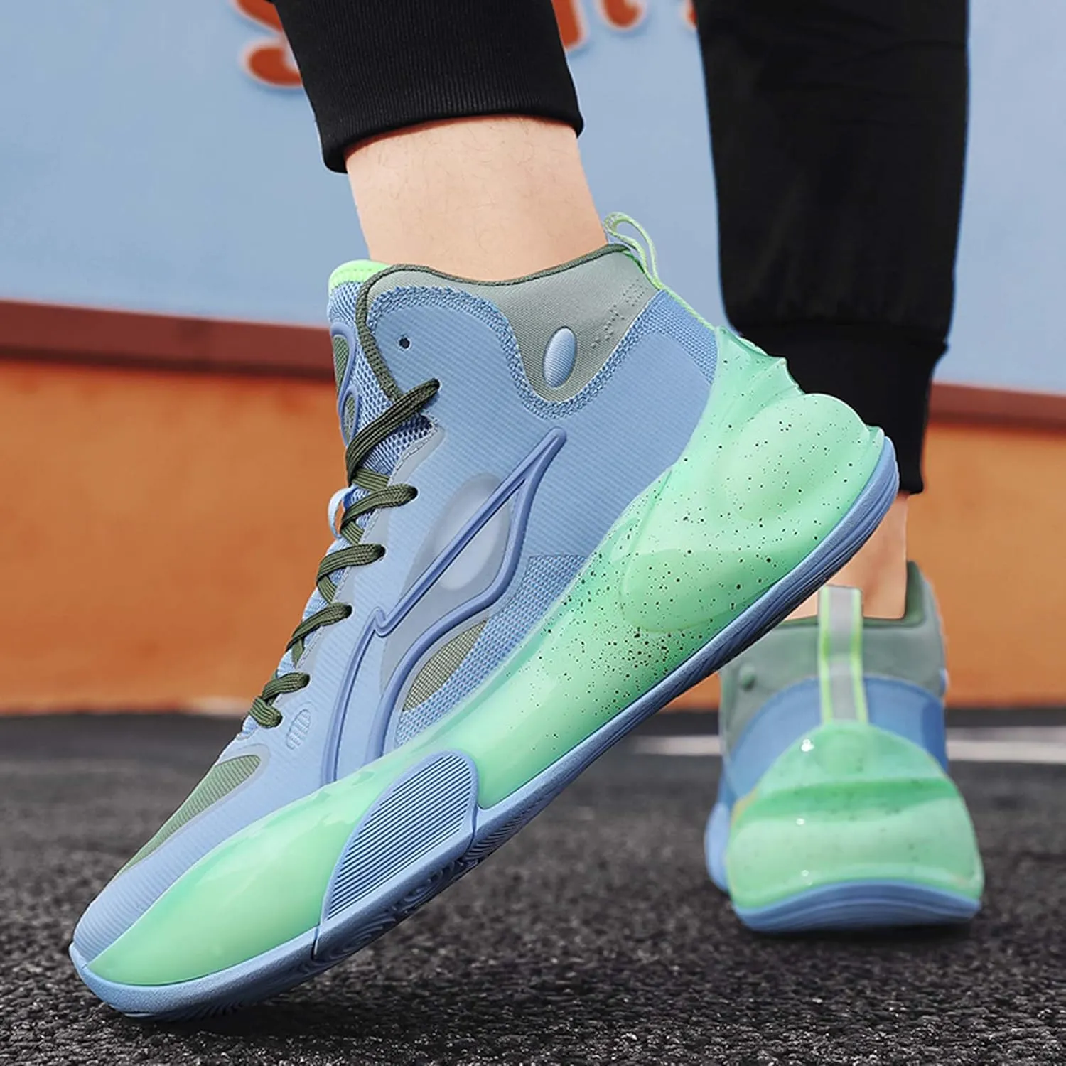 Men's High Top Basketball Shoes Arch Support Teenager Fashion Sneakers Shoes Women's High Top Sports Tennis Walking Fitness Shoes Indoor or Outdoor Basketball Sneakers Shoes