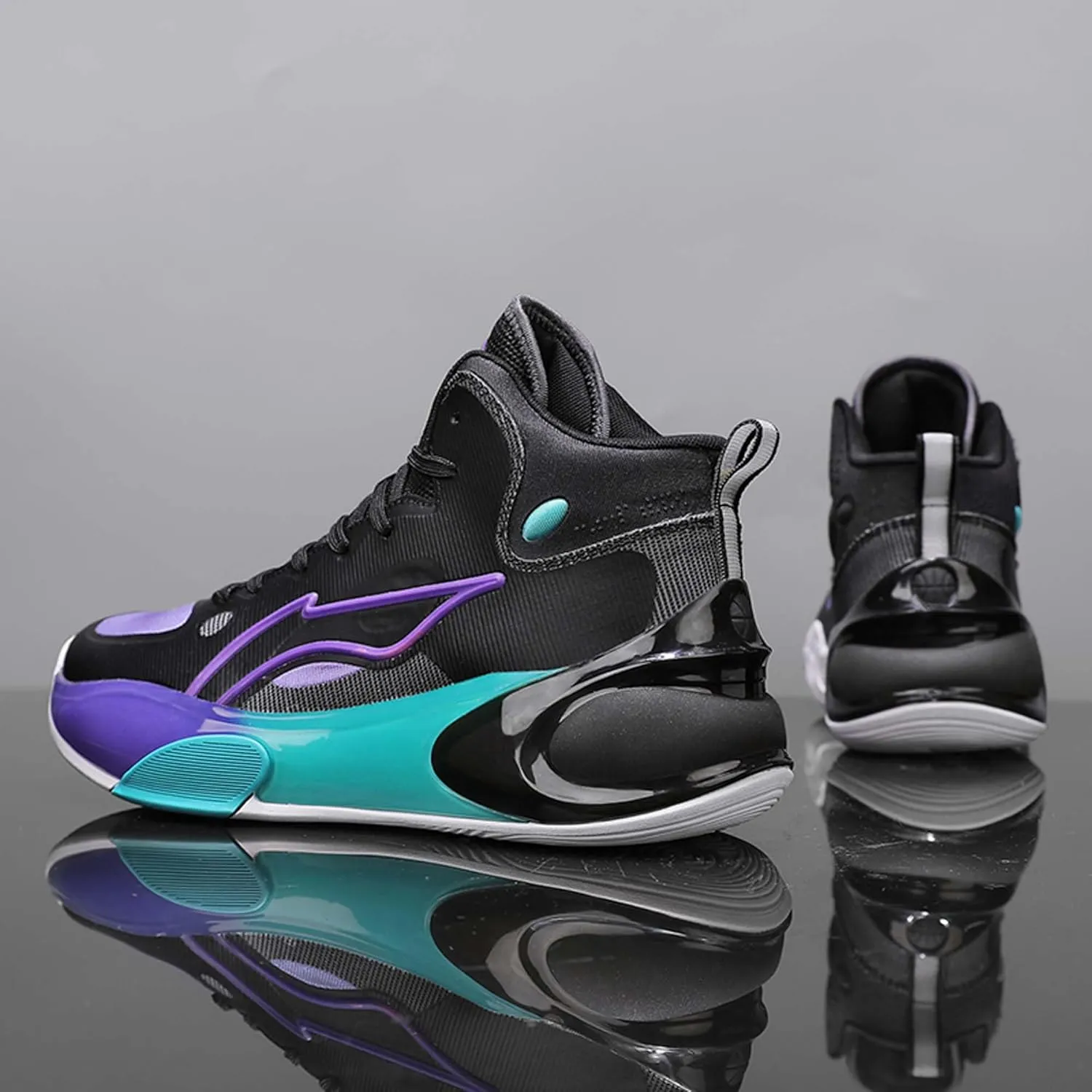 Men's High Top Basketball Shoes Arch Support Teenager Fashion Sneakers Shoes Women's High Top Sports Tennis Walking Fitness Shoes Indoor or Outdoor Basketball Sneakers Shoes