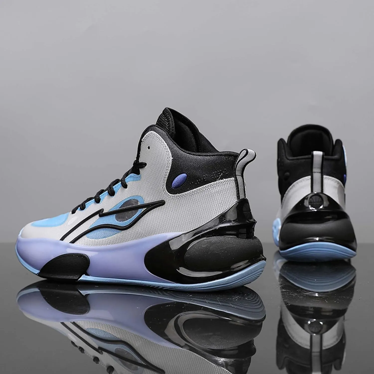 Men's High Top Basketball Shoes Arch Support Teenager Fashion Sneakers Shoes Women's High Top Sports Tennis Walking Fitness Shoes Indoor or Outdoor Basketball Sneakers Shoes