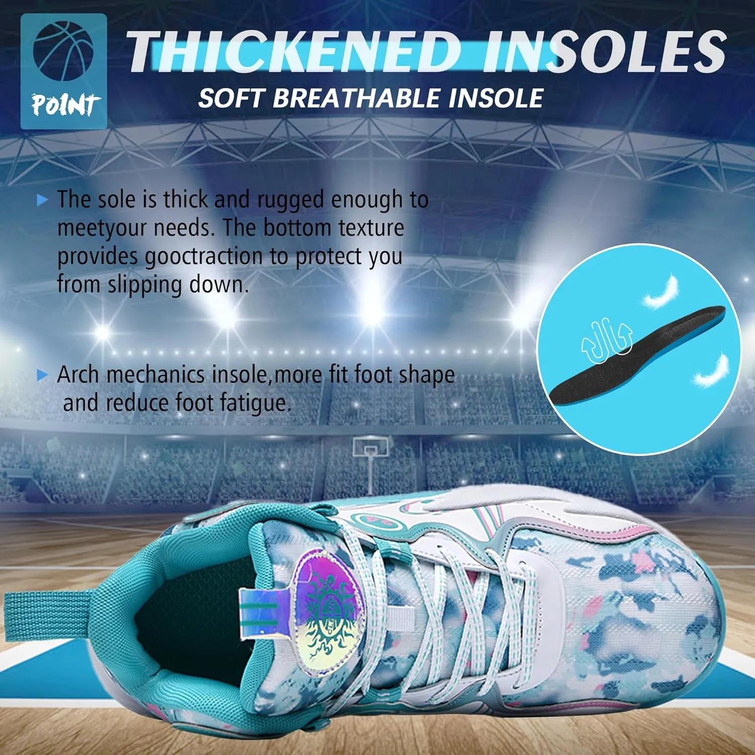 Men's High Top Basketball Shoes Enhance Ankle Support and Non Slip Rubber Soles