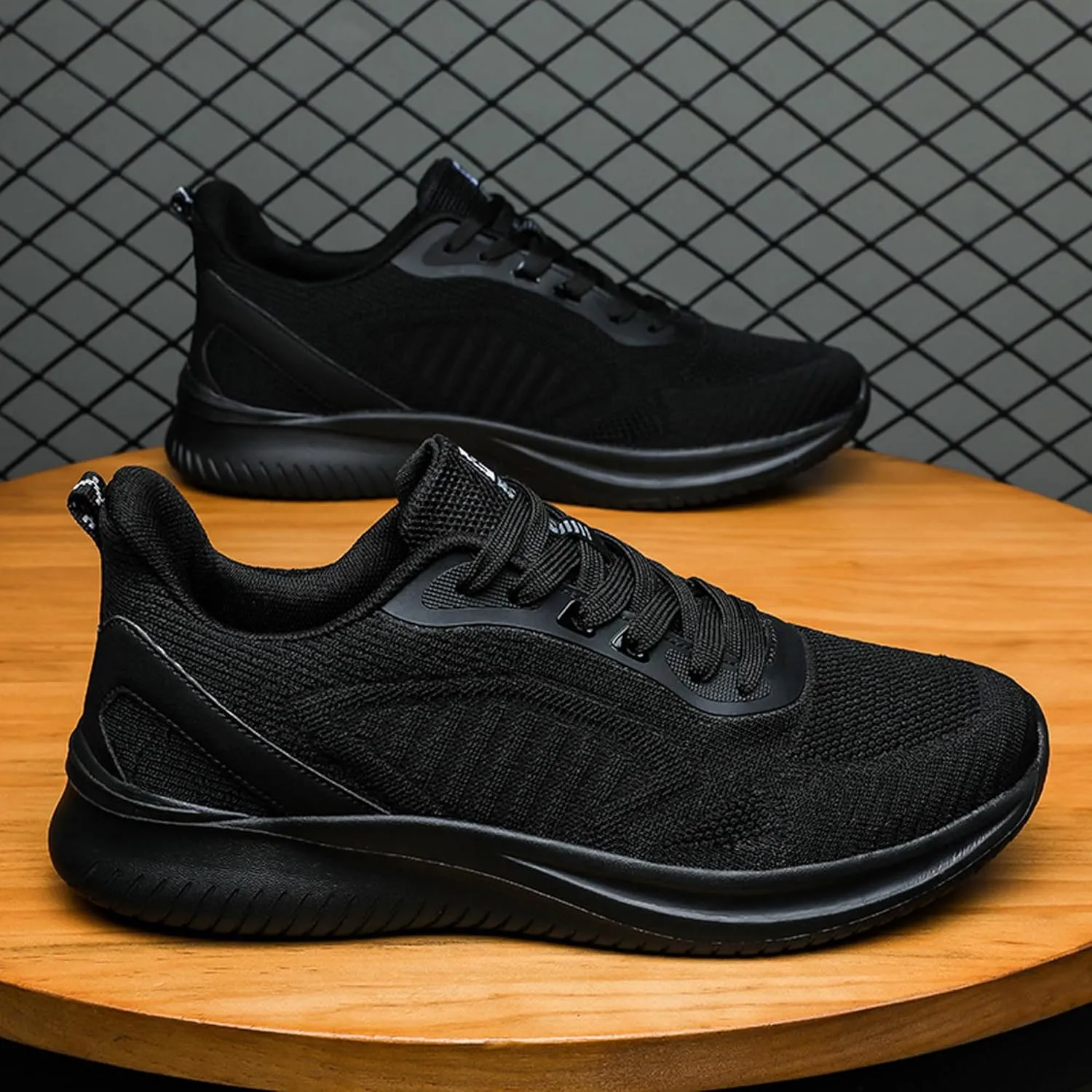 Men's Lace Up Lightweight Anti Slip Arch Support Casual Breathable Fitness Cushioning Training Sports Running Shoes, Park Walking Shoes, Street Sports Basketball Shoes