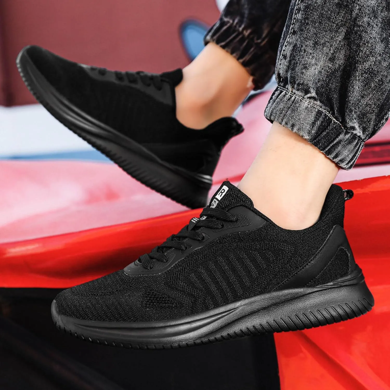 Men's Lace Up Lightweight Anti Slip Arch Support Casual Breathable Fitness Cushioning Training Sports Running Shoes, Park Walking Shoes, Street Sports Basketball Shoes