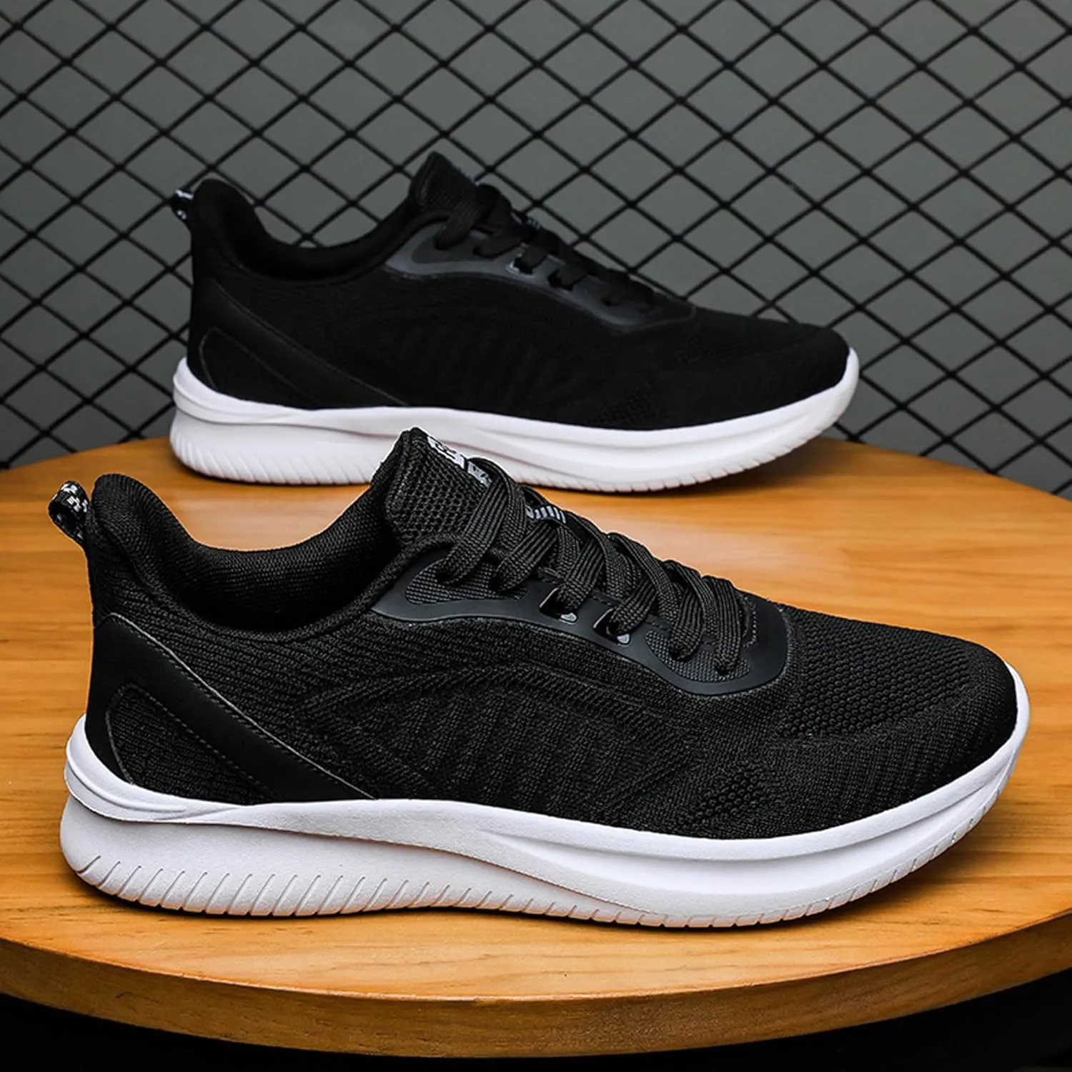 Men's Lace Up Lightweight Anti Slip Arch Support Casual Breathable Fitness Cushioning Training Sports Running Shoes, Park Walking Shoes, Street Sports Basketball Shoes