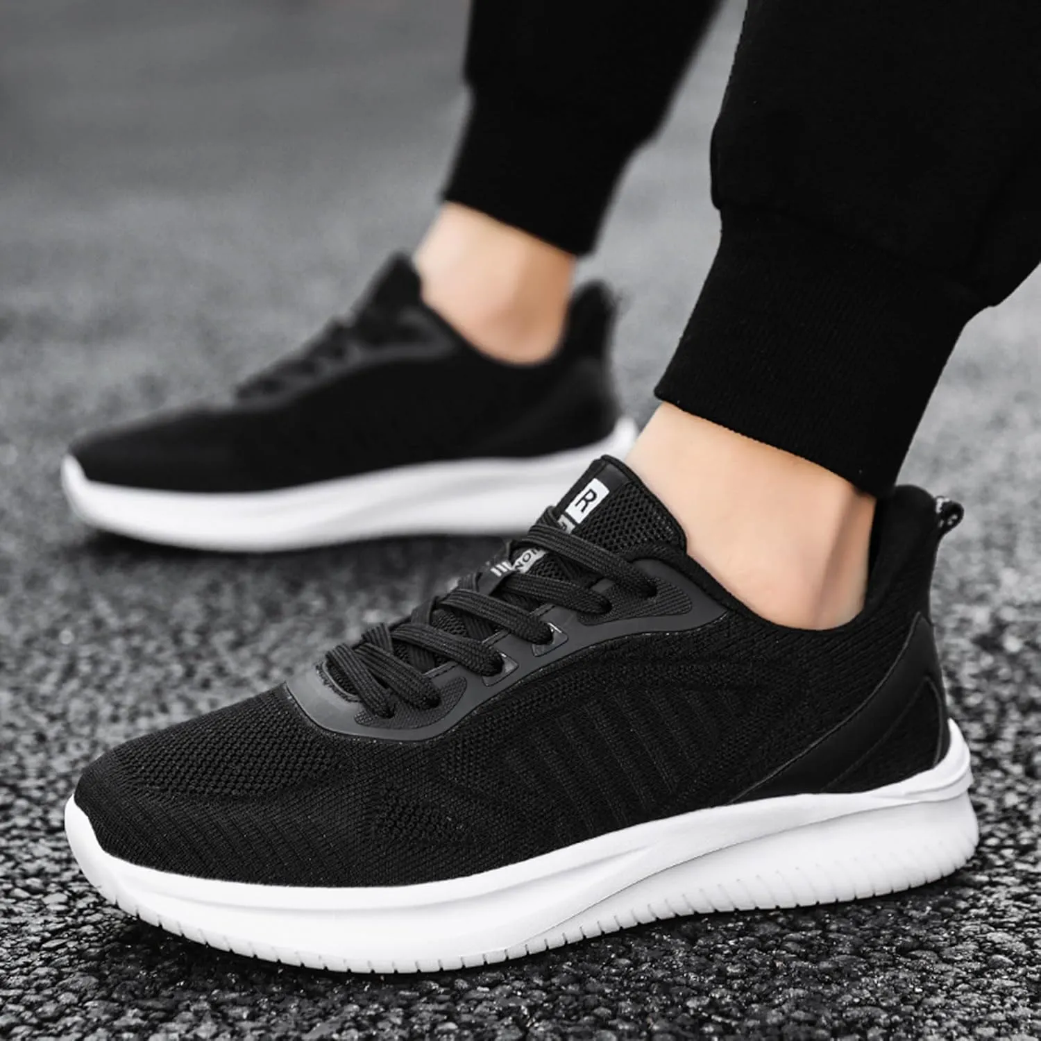 Men's Lace Up Lightweight Anti Slip Arch Support Casual Breathable Fitness Cushioning Training Sports Running Shoes, Park Walking Shoes, Street Sports Basketball Shoes