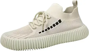 Men's Lace Up Memory Foam Sneakers Breathable Casual Comfortable Walking Sneaker Arch Support Plantar Fasciitis