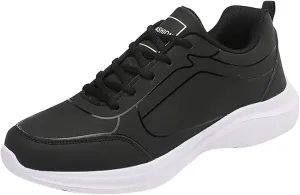 Men's Lace Up Memory Foam Sneakers Breathable Elastic Fly Woven Mesh Sneaker Breathable Diabetic Shoes for Men