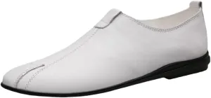 Men's Lightweight Leather Loafers - Classic Driving Shoes with Flexible Fit, Stitching Details, and Comfortable Slip-Ons for Everyday Wear