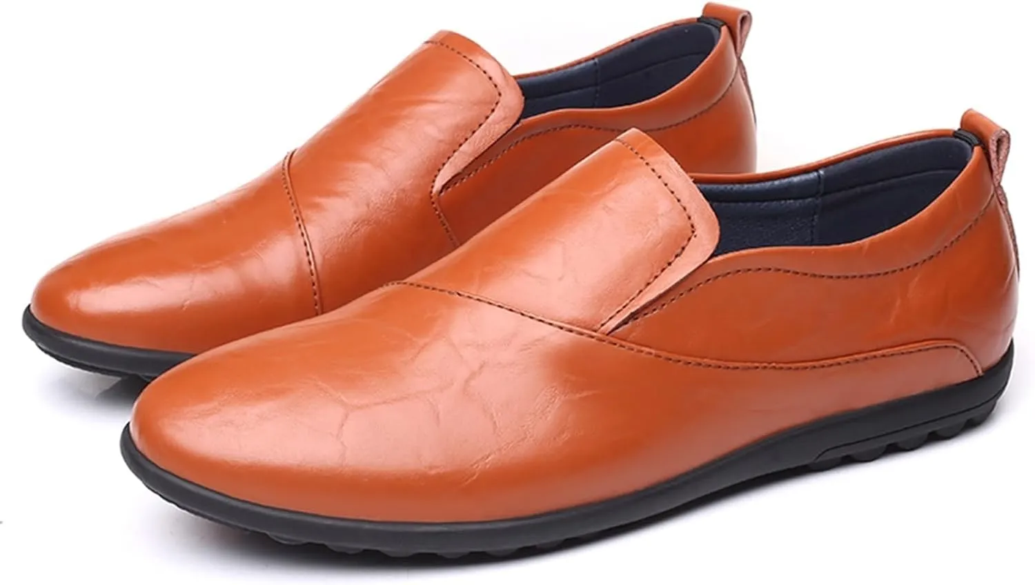 Men's Lightweight Loafers – Breathable Leather Driving Shoes, Flexible & Comfortable Slip-Ons for Wedding and Casual Wear