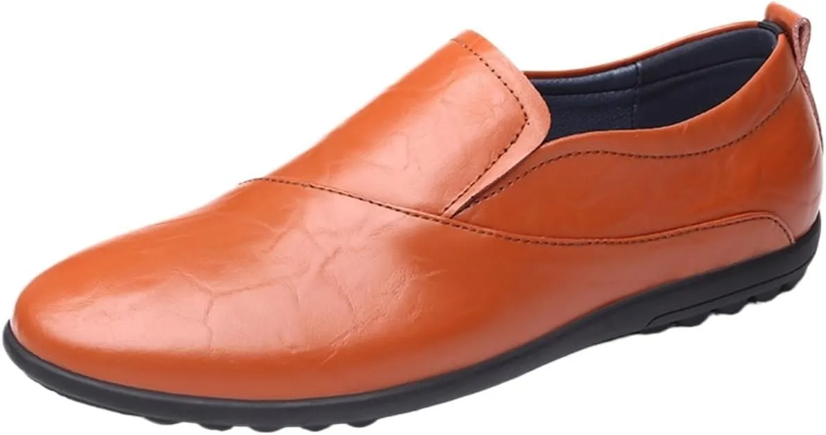 Men's Lightweight Loafers – Breathable Leather Driving Shoes, Flexible & Comfortable Slip-Ons for Wedding and Casual Wear