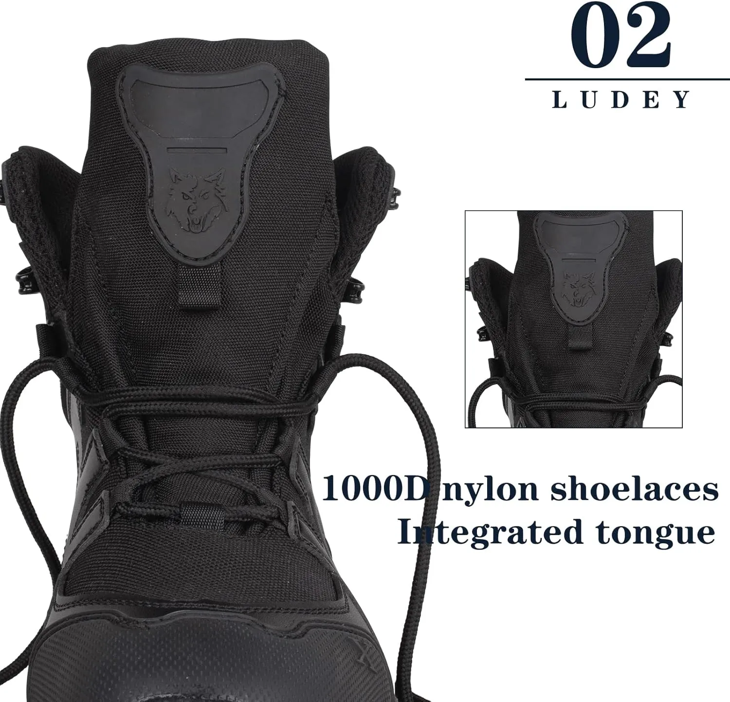 Men's Lightweight Tactical Hiking Boots Waterproof Military Outdoor Motorcycle Desert Boots Durable Comfortable for Combat Work All Season