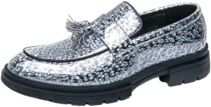 Mens Loafers British Style Tassels Round Toe Slip on Soft Sole Fashion Classic Formal Business Dress Wedding Groom Leather Shoes