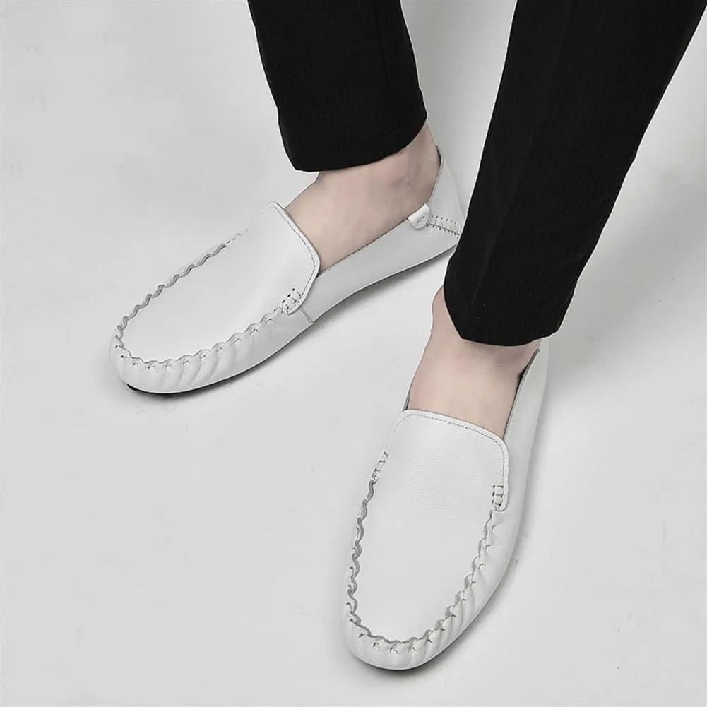 Men's Loafers - Lightweight Leather Moccasins with Flexible Fit, Anti-Slip Sole, and Stylish Design for Driving, Parties, and Casual Wear