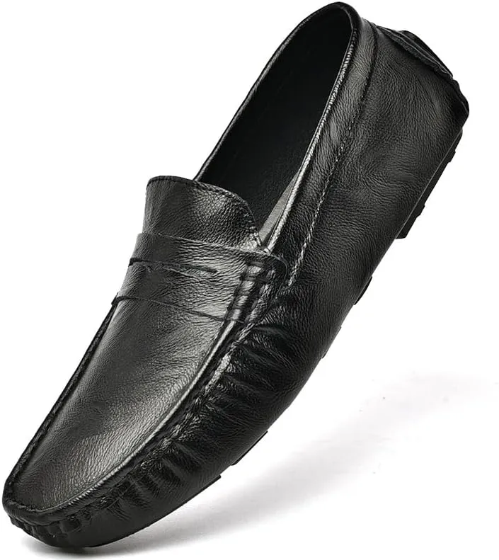 Mens Loafers Penny Driving Style Loafer Vegan Leather Slip Resistant Flexible Lightweight Fashion Wedding Slip-ons