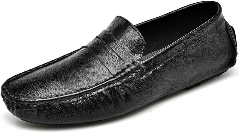 Mens Loafers Penny Driving Style Loafer Vegan Leather Slip Resistant Flexible Lightweight Fashion Wedding Slip-ons