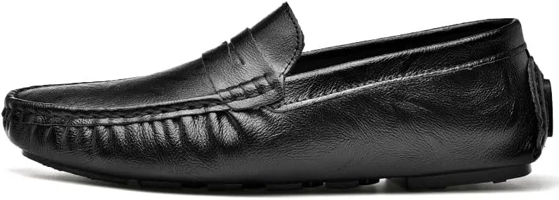 Mens Loafers Penny Driving Style Loafer Vegan Leather Slip Resistant Flexible Lightweight Fashion Wedding Slip-ons