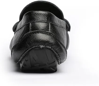 Men's Loafers Round Toe Vegan Leather with Tassel Driving Loafers Slip Resistant Flexible Flat Heel Prom Slip-ons