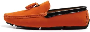 Men's Loafers Round Toe Vegan Suede Leather Driving Loafers with Tassel Comfortable Lightweight Flexible Outdoor Slip-ons
