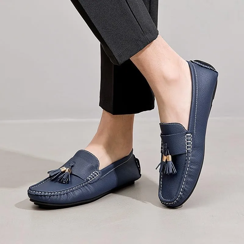 Men's Loafers Round Toe with Tassel Moccasins Driving Loafers Anti-Slip Flexible Comfortable Outdoor Fashion Slip On