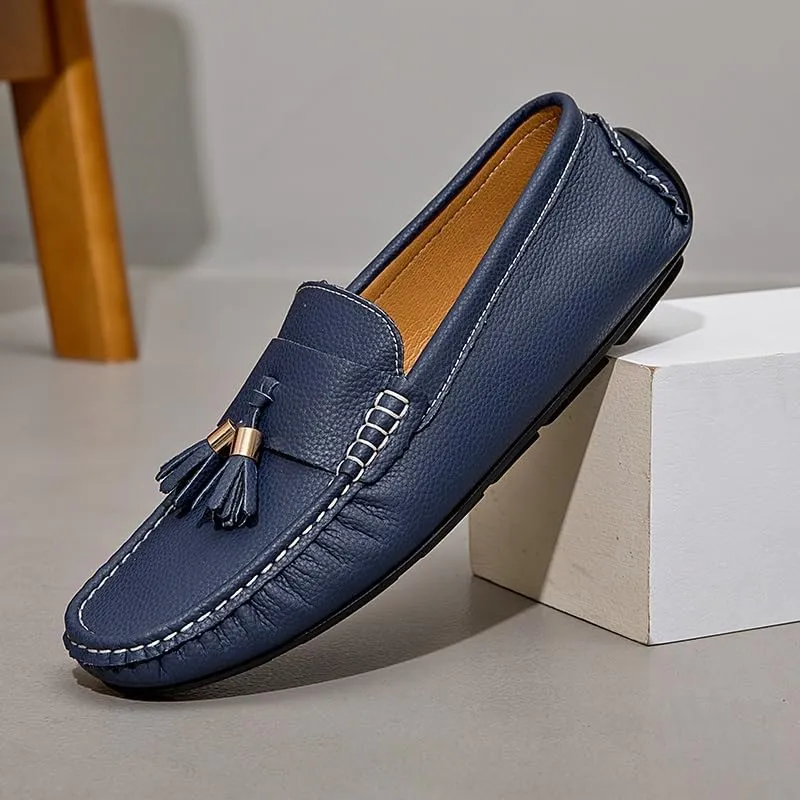 Men's Loafers Round Toe with Tassel Moccasins Driving Loafers Anti-Slip Flexible Comfortable Outdoor Fashion Slip On