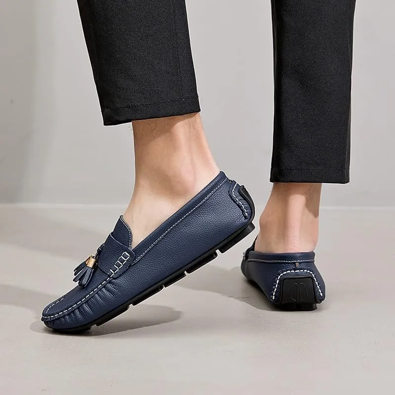 Men's Loafers Round Toe with Tassel Moccasins Driving Loafers Anti-Slip Flexible Comfortable Outdoor Fashion Slip On
