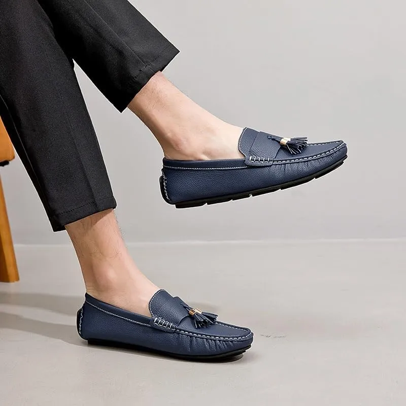 Men's Loafers Round Toe with Tassel Moccasins Driving Loafers Anti-Slip Flexible Comfortable Outdoor Fashion Slip On