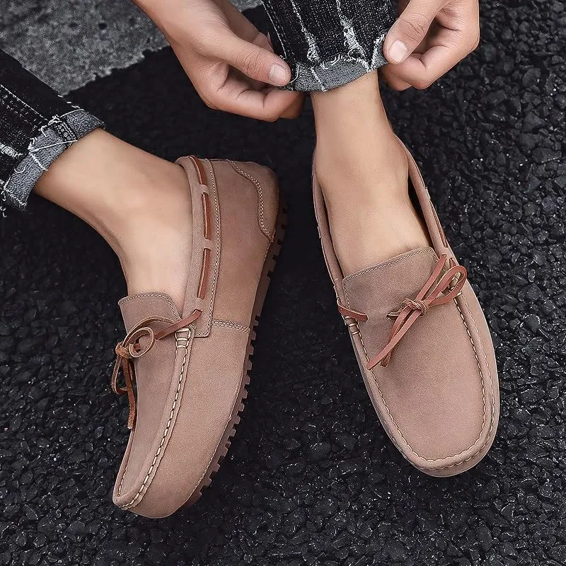 Men's Loafers Shoes Round Toe Faux Leather Boat Driving Loafers Anti-Slip Flexible Resistant Casual Party Slip On
