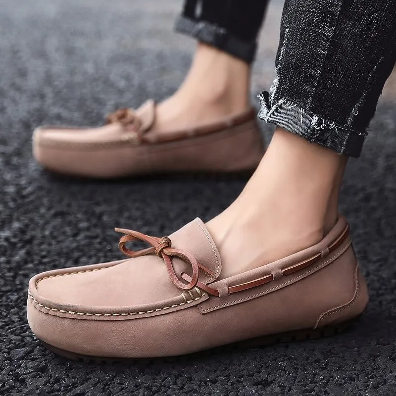 Men's Loafers Shoes Round Toe Faux Leather Boat Driving Loafers Anti-Slip Flexible Resistant Casual Party Slip On