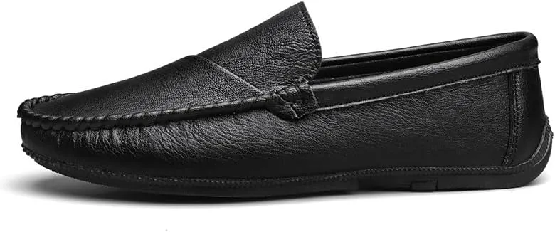 Men's Loafers Shoes Round Toe Vegan Leather Driving Loafers Lightweight Flexible Slip Resistant Outdoor Party Slip-on