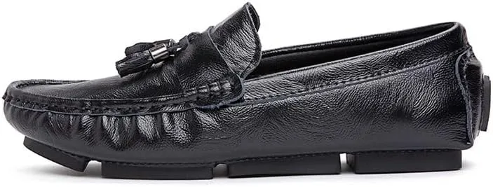 Men's Loafers Shoes Square Toe with Tassel Moccasins Driving Loafers Comfortable Flexible Lightweight Prom Slip On