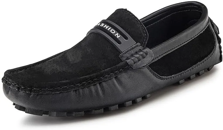 Men's Loafers Shoes Suede Vamp Penny Moccasins Driving Style Loafer Comfortable Flat Heel Flexible Fashion Casual Slip On