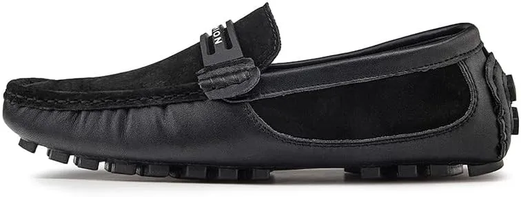 Men's Loafers Shoes Suede Vamp Penny Moccasins Driving Style Loafer Comfortable Flat Heel Flexible Fashion Casual Slip On