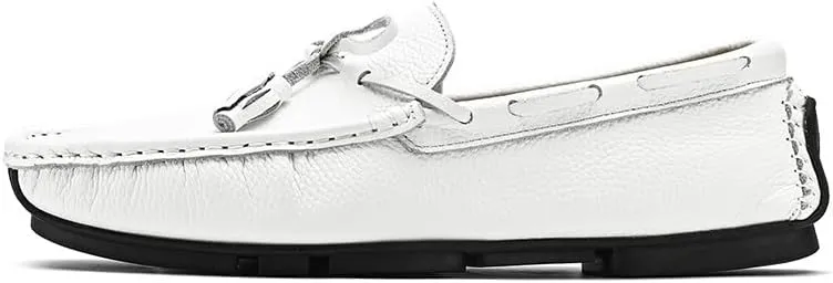 Mens Loafers Square Toe with Tassel Driving Boat Shoes Comfortable Lightweight Flexible Prom Classic Slip On