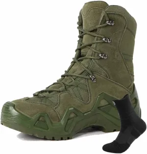 Men's Military & Tactical Boots, Durable Army Combat Boots Comfortable Work Boots Waterproof Security Boots Outdoor Army Hunting Jungle Hiking Boots