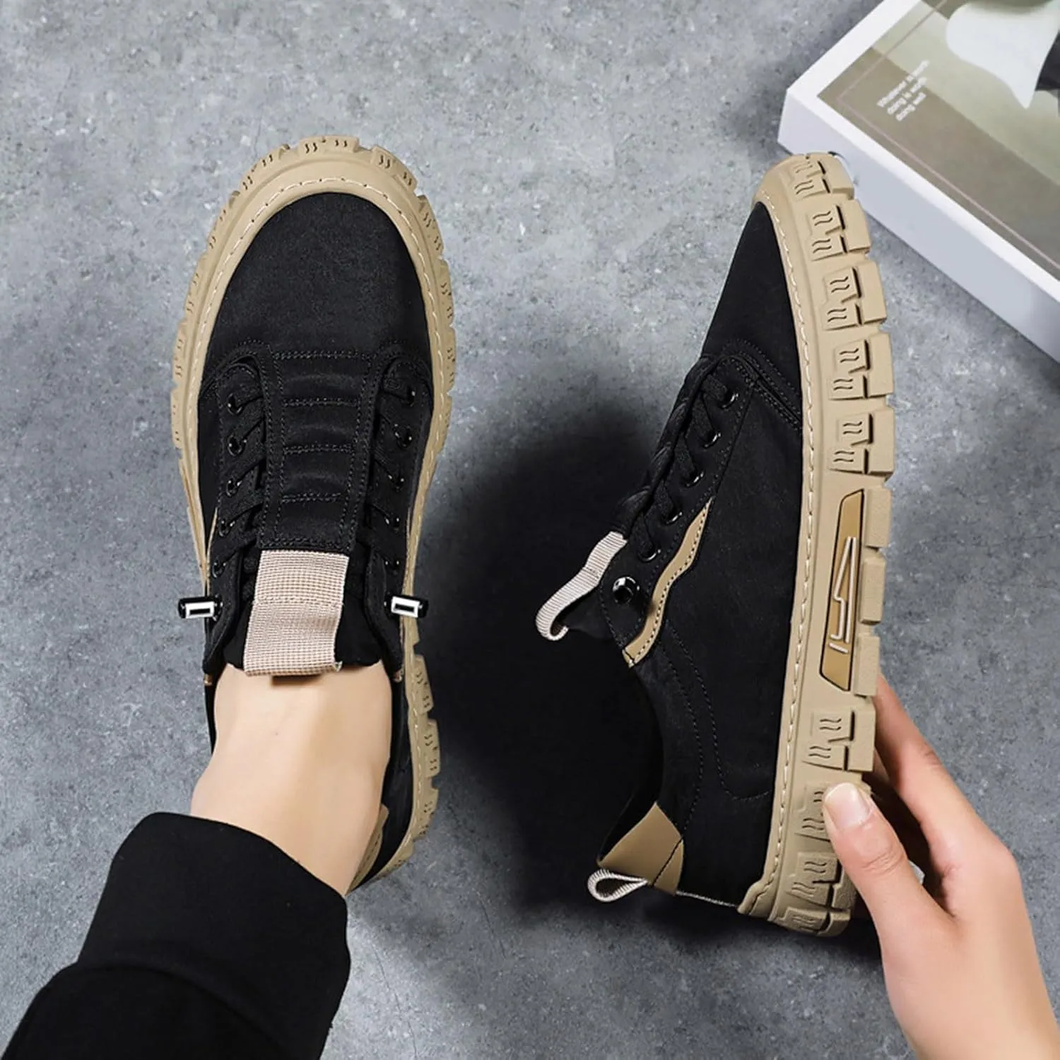 Men's Non Slip Barefoot Minimalist Shoes Business Mesh Breathable Walking Shoe Men's Breathable Barefoot Shoes