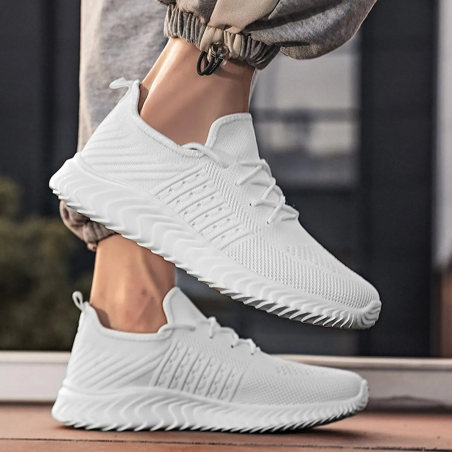 Men's Non Slip Tennis Sneakers Breathable Casual Comfortable Walking Sneaker Men's Classic Casual Walking Shoes