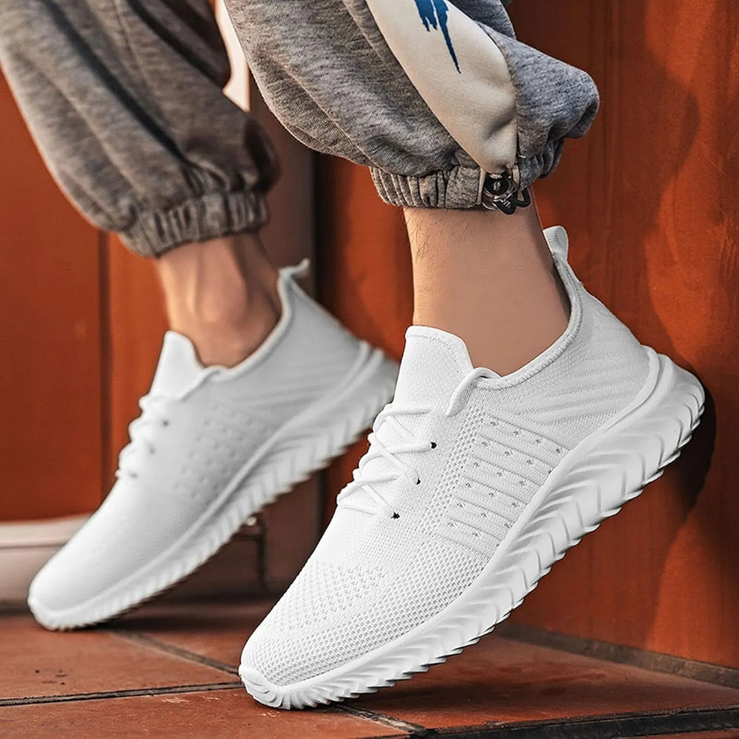 Men's Non Slip Tennis Sneakers Breathable Casual Comfortable Walking Sneaker Men's Classic Casual Walking Shoes