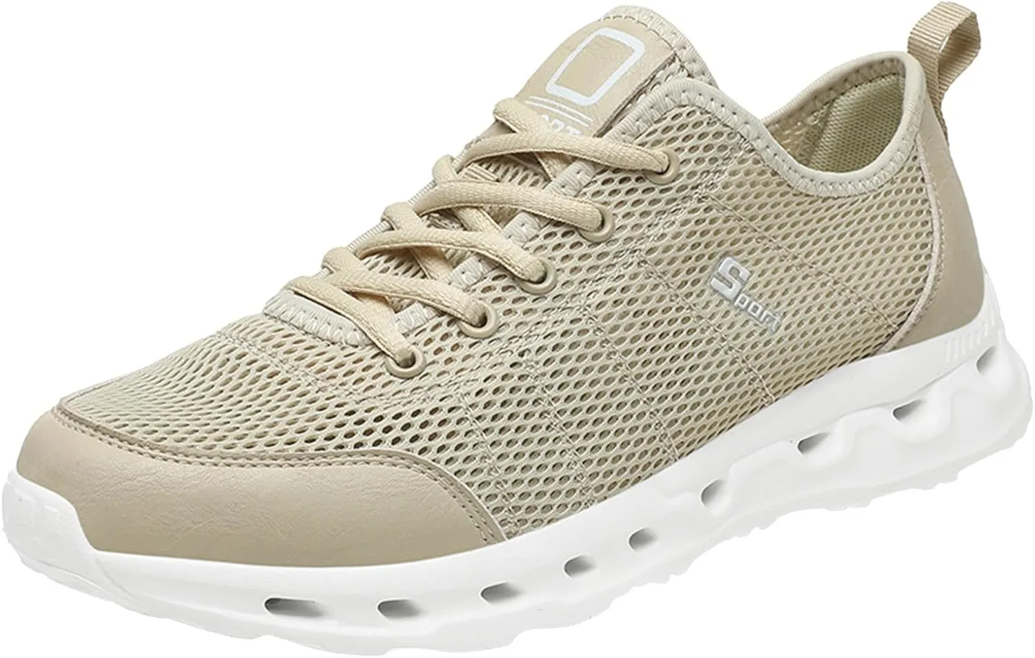 Men's Non Slip Tennis Sneakers Lightweight Breathable Walking Shoe Gym Tennis Breathable Lace Up Shoes for Men