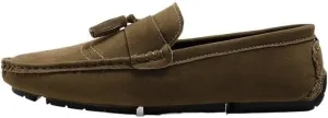Men's Nubuck Leather Loafers with Tassel - Lightweight Anti-Slip Driving Loafers, Slip-On Style for Casual, Wedding & Work