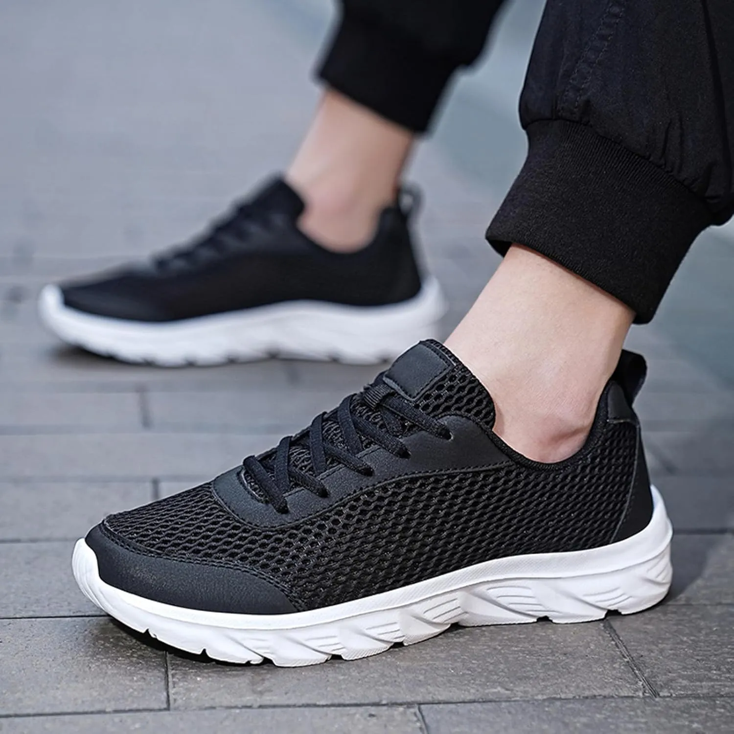Men's Orthopedic Comfortable Slip-On Shoes Lightweight Breathable Slip on Running Shoe Memory Foam Hiking Shoes
