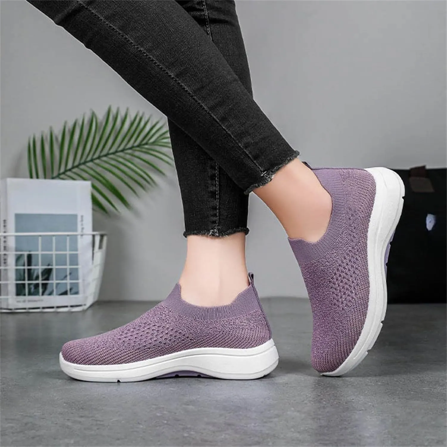 Mens Oxfors Casual Fashion Slip on Shoes Dress Business Sneakers Mesh Comfortable Lightweight Workout Footwear
