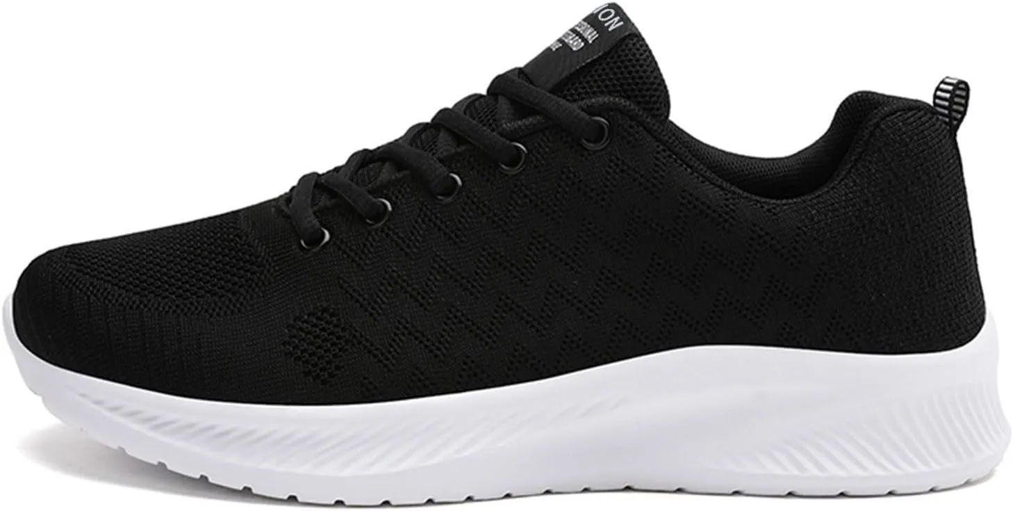 Mens Runnimg Shoes Men's Lightweight Breathable Sneakers Comfortable Lace Up Flat Non Slip Walking Shoe