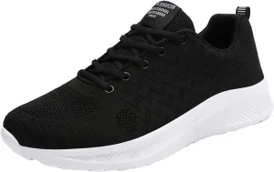 Mens Runnimg Shoes Men's Lightweight Breathable Sneakers Comfortable Lace Up Flat Non Slip Walking Shoe