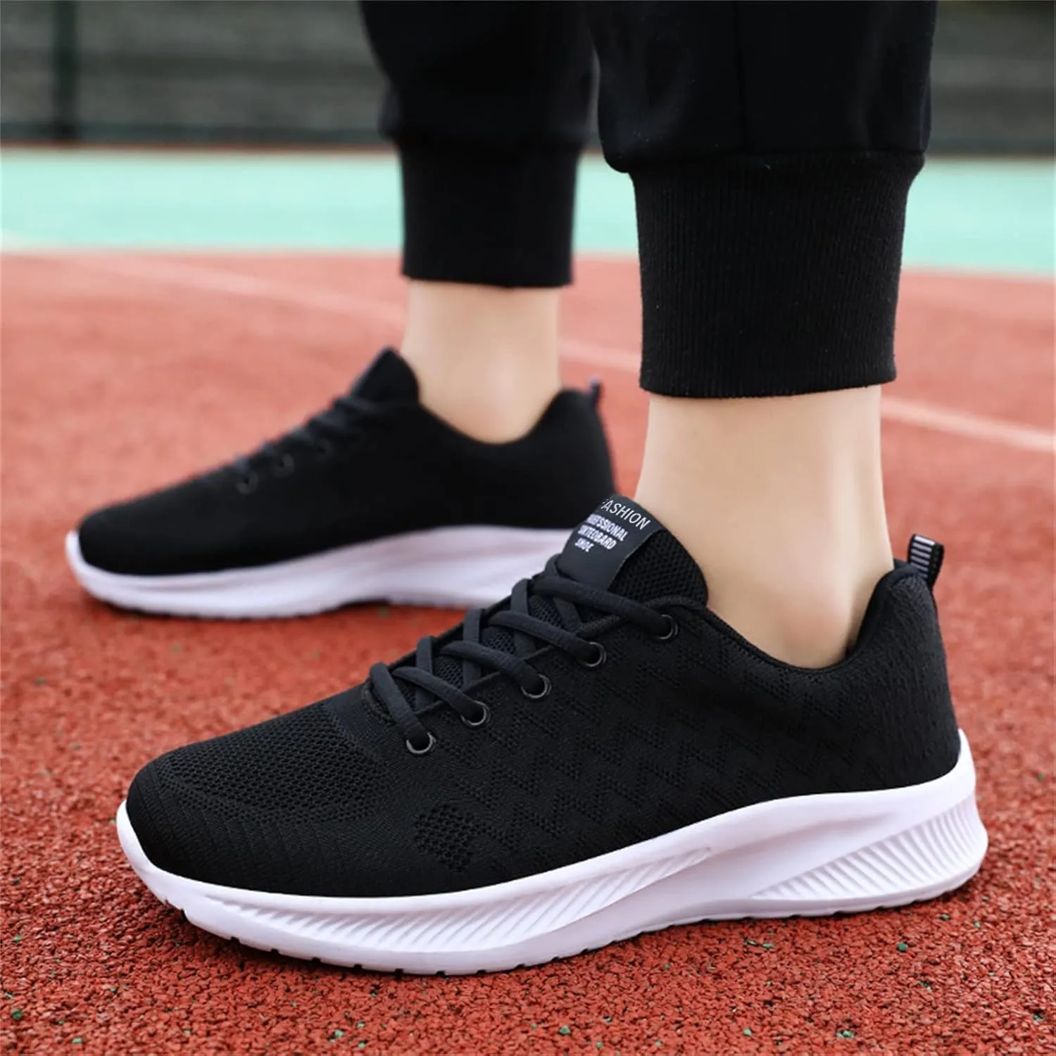 Mens Runnimg Shoes Men's Lightweight Breathable Sneakers Comfortable Lace Up Flat Non Slip Walking Shoe