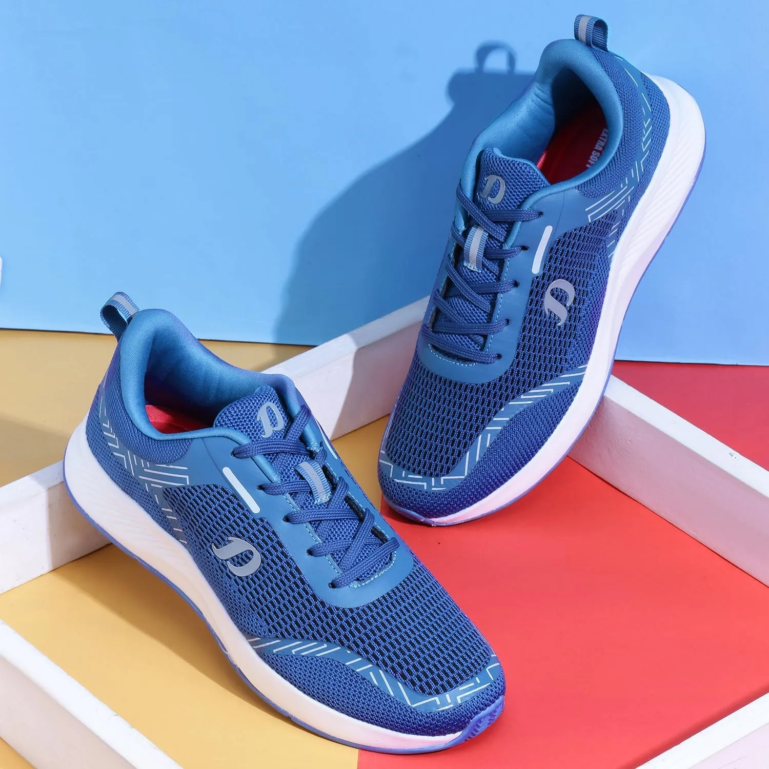 Mens Running Shoe with Memory Foam Insole & Ultrasoft Outsole|Sports,Gym,Training,Walking,Jogging,Casual,Athletics|Lightweight & Comfortable|Slipon Sneaker Lace-Up Gents Boys D-2010